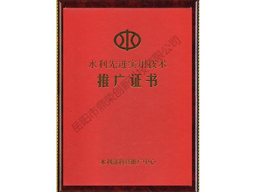 水利先進(jìn)實(shí)用技術(shù)推廣證書 水利先進(jìn)實(shí)用技術(shù)推廣證書